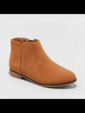 Kids Ankle Boot in Camel Brown